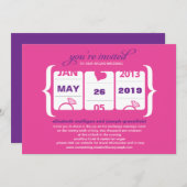 Slot Machine Trouw Uitnodiging (Voorkant / Achterkant)