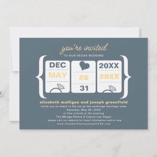 Slot Machine Weddenschap Kaart (Voorkant)