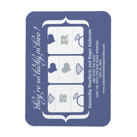 Slot Machine Weddenschap Opslaan Datum Magneet (Verticaal)