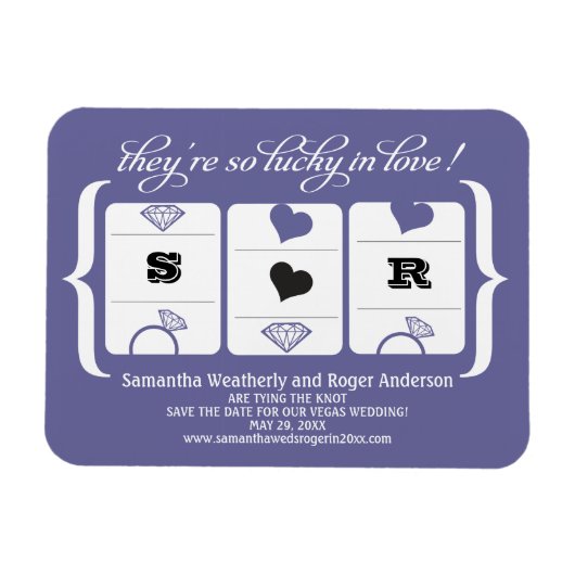 Slot Machine Weddenschap Opslaan Datum Magneet (Horizontaal)