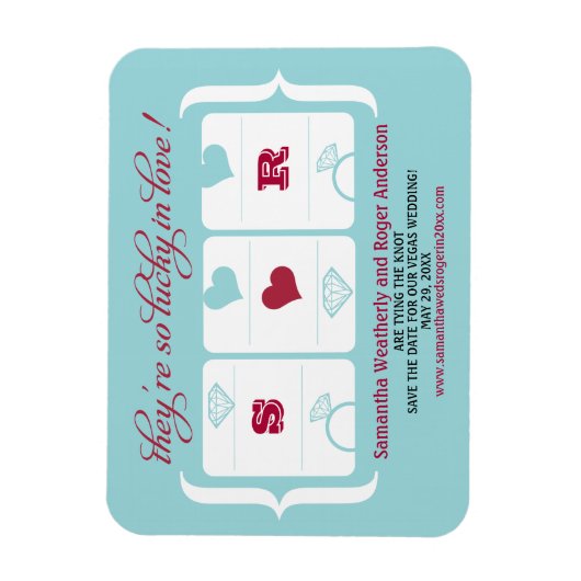 Slot Machine Weddenschap Opslaan Datum Magneet (Verticaal)