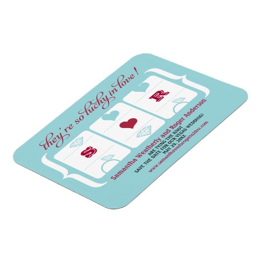 Slot Machine Weddenschap Opslaan Datum Magneet (Linkerzijde)