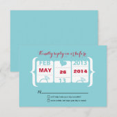 Slot Machine Weddenschap RSVP Kaartje (Voorkant / Achterkant)