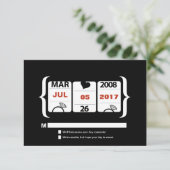 Slot Machine Weddenschap RSVP Kaartje (Staand voorkant)