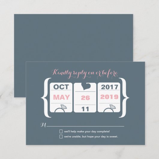 Slot Machine Wedding RSVP (Voorkant / Achterkant)