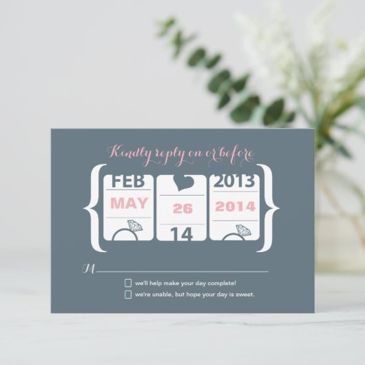 Slot Machine Wedding RSVP (Staand voorkant)