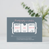 Slot Machine Wedding RSVP Kaartje (Staand voorkant)