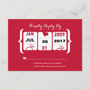 Slot Machine Wedding RSVP Kaartje