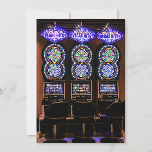 Slot Machines Casino ThACHT Birthday Party Kaart (Achterkant)