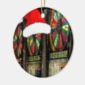 Slot-machines voor kerststaarten keramisch ornament (Links)