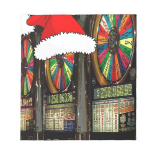 Slot-machines voor kerststaarten notitieblok