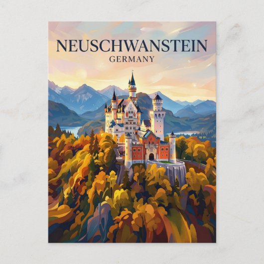 Slot Neuschwanstein Duitsland Briefkaart (Voorkant)