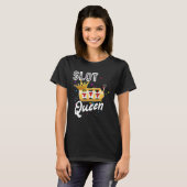 Slot Queen Casino Games Lovers Las Vegas T-shirt (Voorkant volledig)