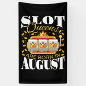 Slot Queens worden geboren in augustus Verjaardag Spandoek (Verticaal)