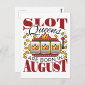 Slot Queens wordt geboren in augustus 's avonds Ga Briefkaart (Voorkant / Achterkant)