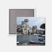 Slot Sirmione, zuidzijde, Gardameer, Italië Magneet (Voorkant / Achterkant)