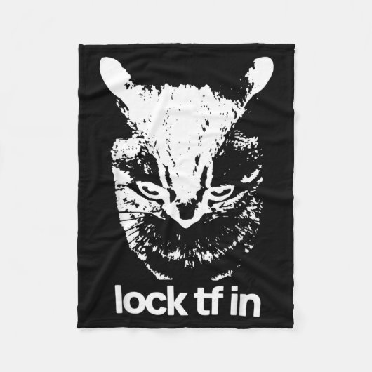Slot TF in Kat Grappige Katten Meme Afbeeldingen C Fleece Deken (Voorkant)