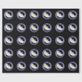 Slot van de goedkeuring Funny Seal Pun Dark BG Cadeaupapier (Vlak)