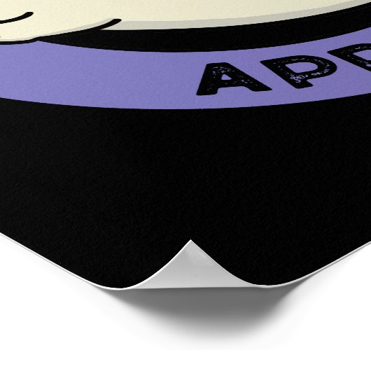 Slot van de goedkeuring Funny Seal Pun Dark BG Poster (Hoek)