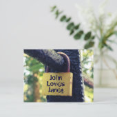 Slot van de liefde (dwars-proceseffect) briefkaart (Staand voorkant)