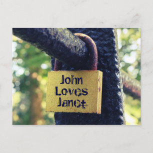 Slot van de liefde (dwars-proceseffect) briefkaart