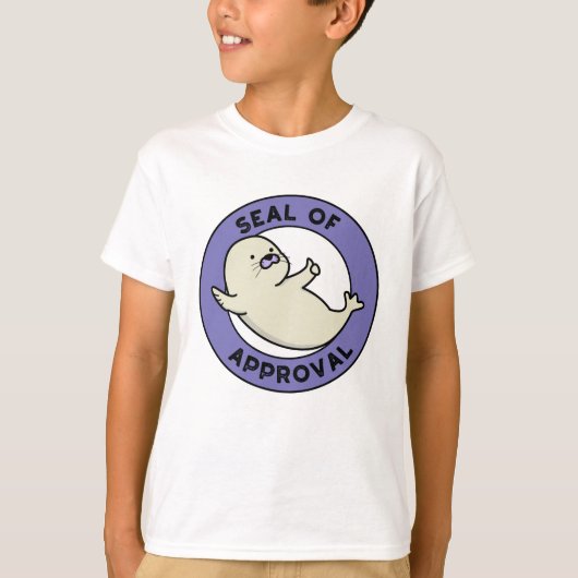 Slot van goedkeuring Funny Seal Pun T-shirt (Voorkant)