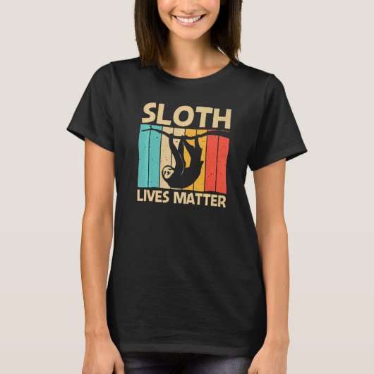Slot voor mannen Vrouwen Lazy Sloth Animal T-shirt (Voorkant)