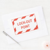 Slotbeveiligingspunt Veiligheidsbord Rechthoekige Sticker (Envelop)