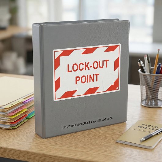 Slotbeveiligingspunt Veiligheidsbord Rechthoekige Sticker
