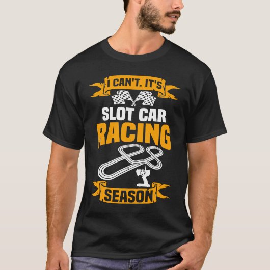 Slotcar-rackrack- en sleufauto's t-shirt (Voorkant)