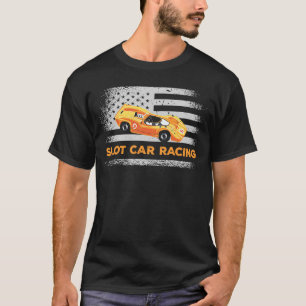 Slotcar US Flag Slot Car T-shirt