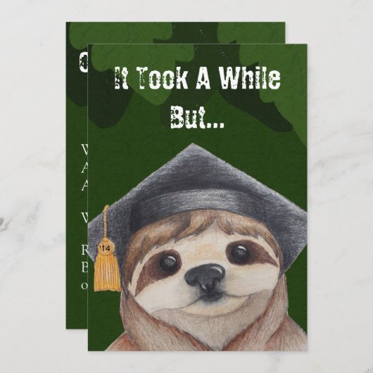 Slote Afstuderen Uitnodiging (Voorkant / Achterkant)