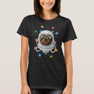 Slote astronaut Dier diep in de ruimtevaartkosmisc T-shirt