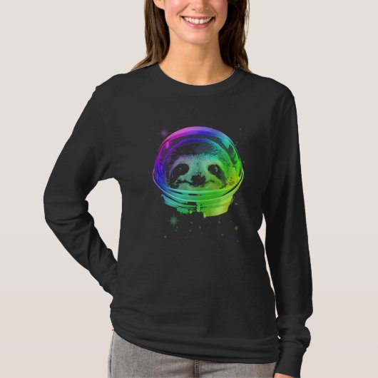 Slote astronaut in ruimtehelm t-shirt (Voorkant)