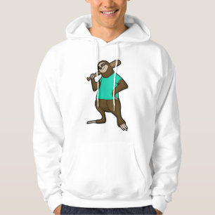 Slote bij honkbal met honkbalknuppel hoodie