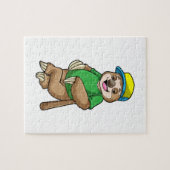 Slote bij honkbal met honkbalknuppel legpuzzel (Horizontaal)