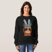 Slote Bunny Easter Day Cute Rabbit Egg Hunt Boys Trui (Voorkant volledig)
