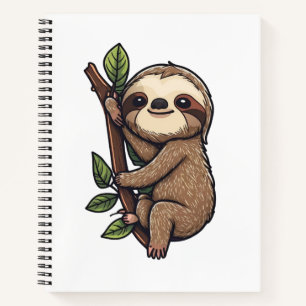Slote cartoon illustratie notitieboek