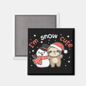 Slote ik ben Sneeuwsnuitje Sneeuwpop Magnet (Voorkant / Achterkant)