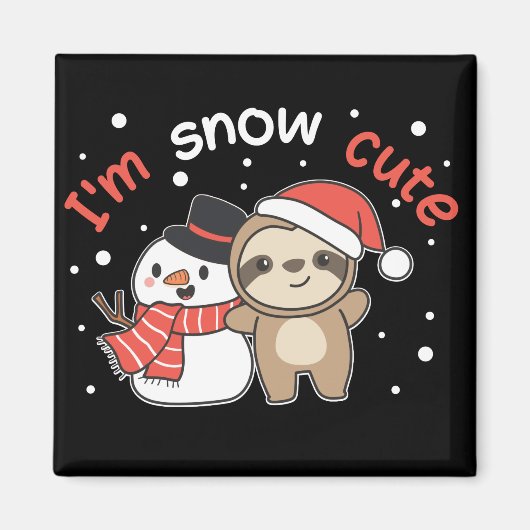 Slote ik ben Sneeuwsnuitje Sneeuwpop Magnet (Voorkant)
