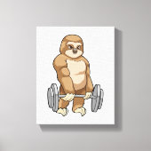 Slote in Bodybuilding met Barbell Canvas Afdruk (Voorkant)