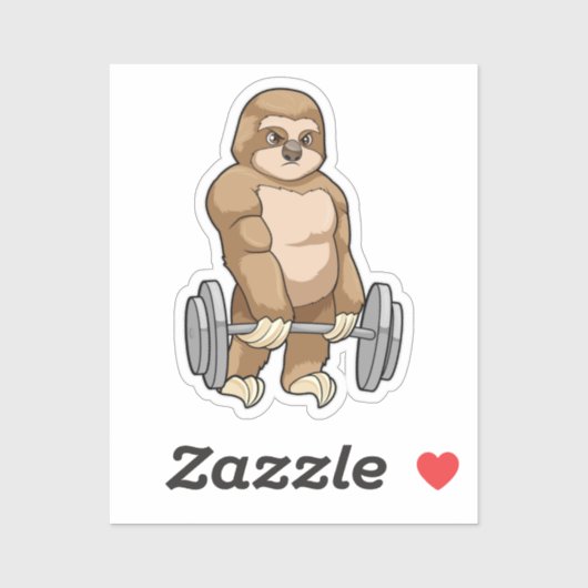 Slote in Bodybuilding met Barbell Sticker (Vel)