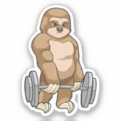 Slote in Bodybuilding met Barbell Sticker (Voorkant)