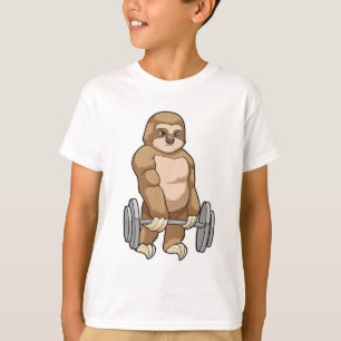 Slote in Bodybuilding met Barbell T-shirt
