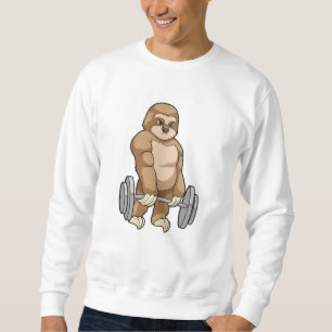 Slote in Bodybuilding met Barbell Trui