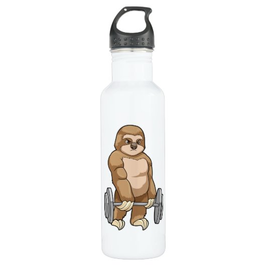 Slote in Bodybuilding met Barbell Waterfles (Voorkant)