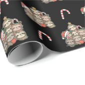 Slote kerstboom Funny Animal Kerstmis Cadeaupapier (Rol Hoek)