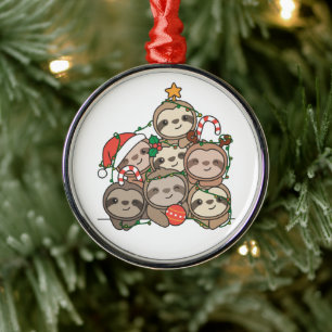 Slote kerstboom Funny Animal Kerstmis Cerami Metalen Ornament