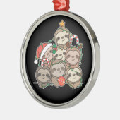 Slote kerstboom Funny Animal Kerstmis Cerami Metalen Ornament (Links)