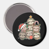 Slote kerstboom Funny Animal Kerstmis Magnet (Voorkant / Achterkant)